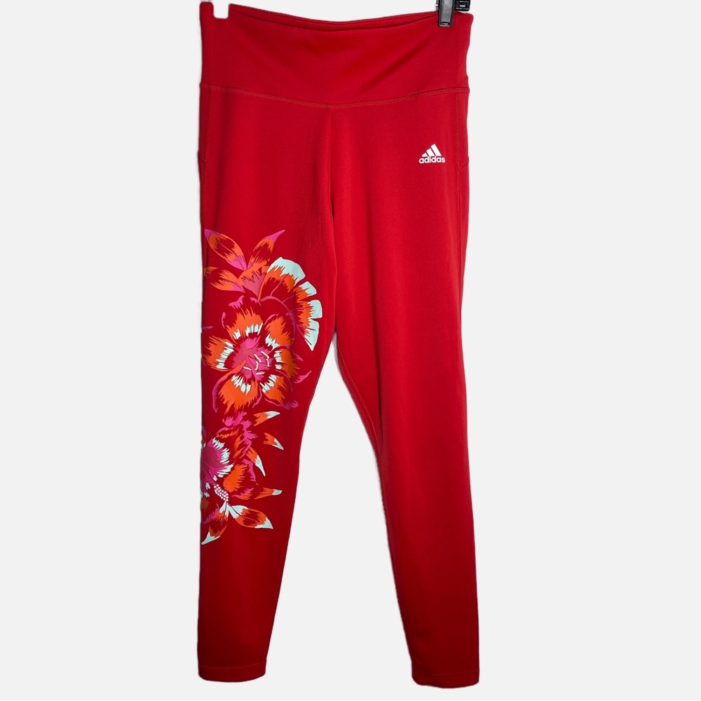 Adidas Farm Rio Red Floral Leggings - Picture 2 of 9